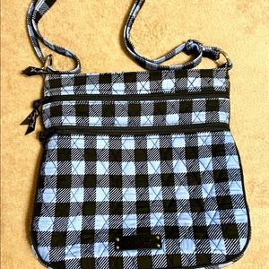 Vera Bradley Triple Zip Hipster Alpine check Purse